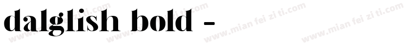 dalglish bold字体字体转换